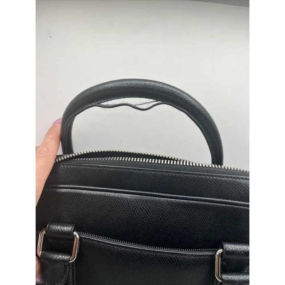 Coach Metropolitan Black Leather Briefcase Handbag Laptop Bag AS IS DAMAGED READ